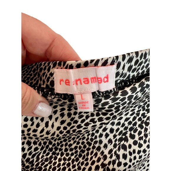 re:named Black and White Leopard Print Midi Skirt - Size L - Picture 6 of 7